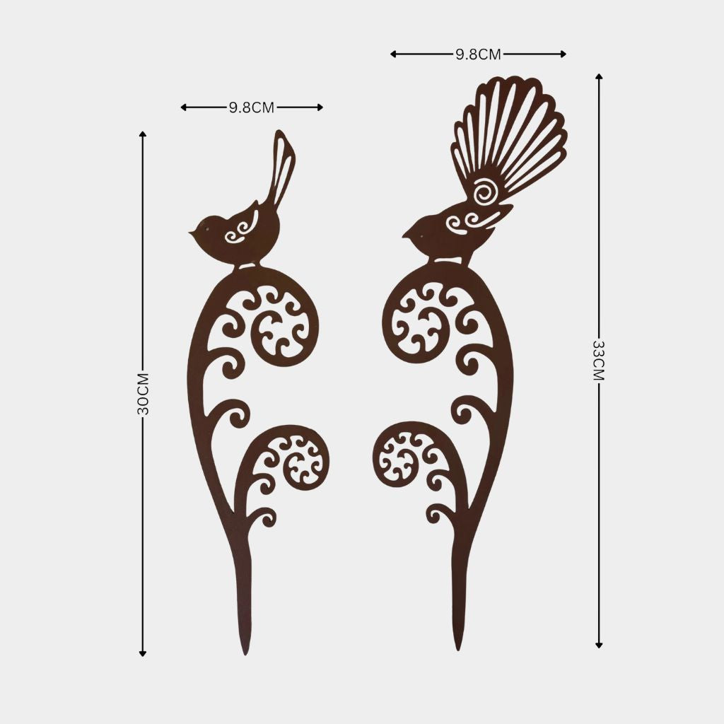 Fantail Garden Stake (Set of Two)