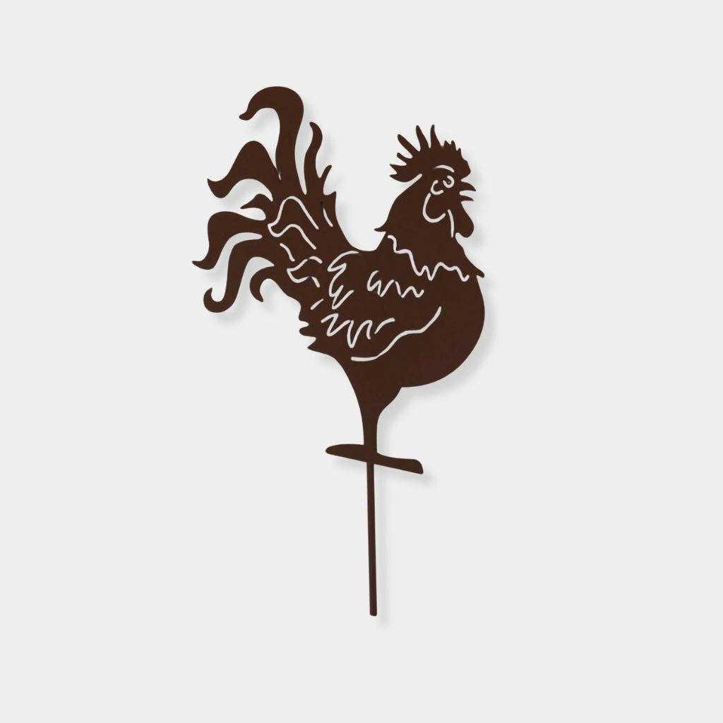 Rooster Garden Stake
