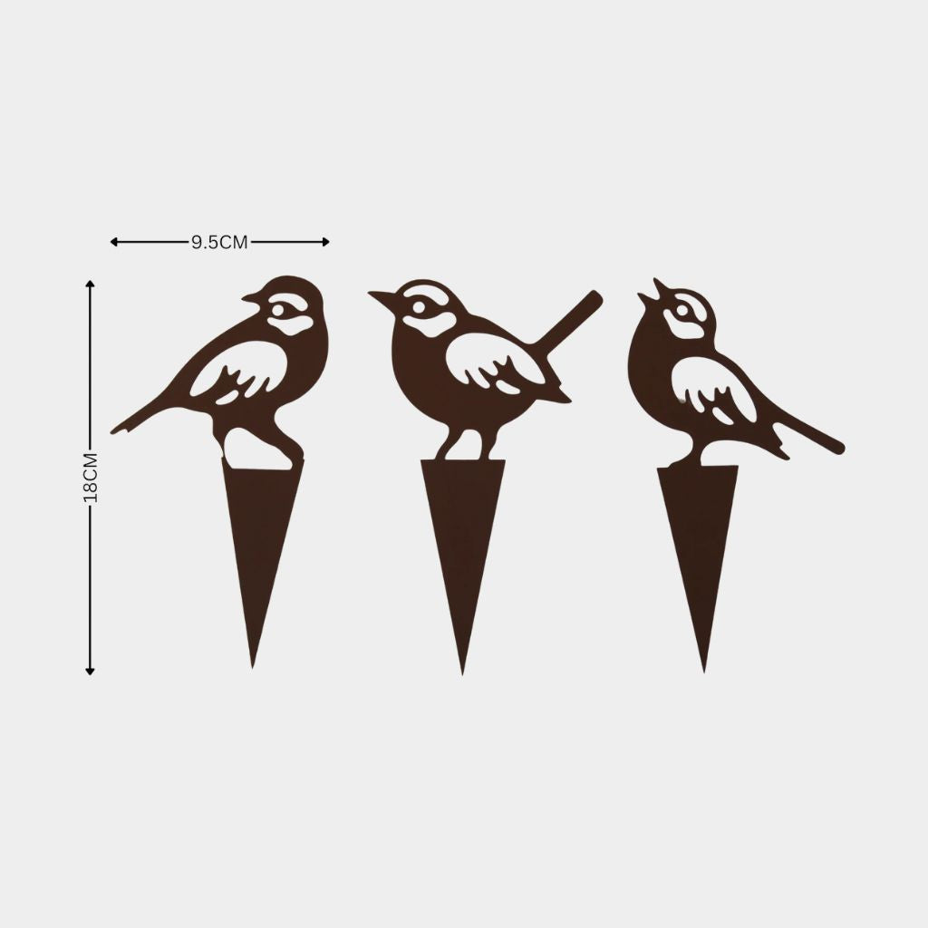 Songbird Garden Stake (Set of Three)